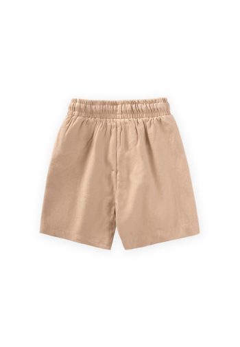 Label Detailed Flannel Capri 1-7 Years Beige