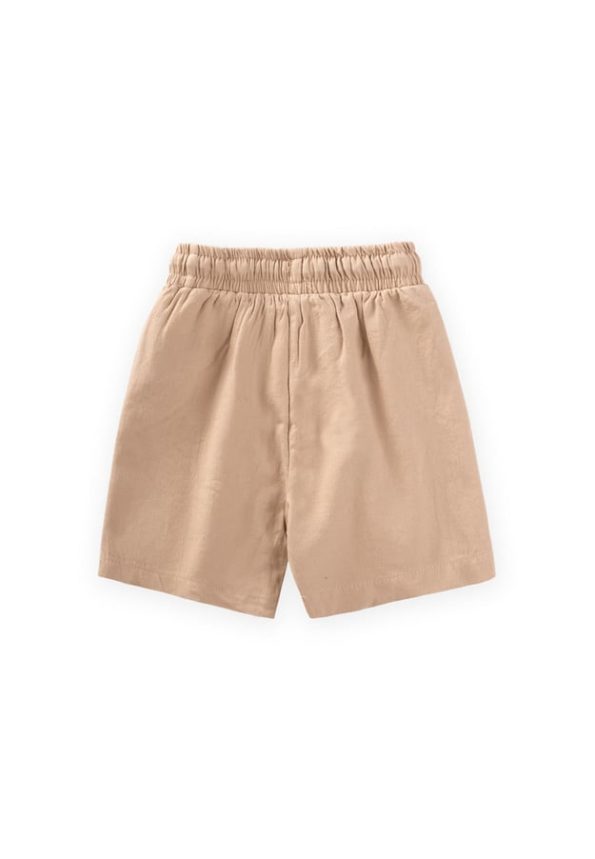 Label Detailed Flannel Capri 1-7 Years Beige