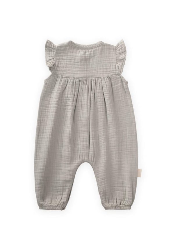 Organic Embroidered Muslin Jumpsuit 0-3 Years Mint Green