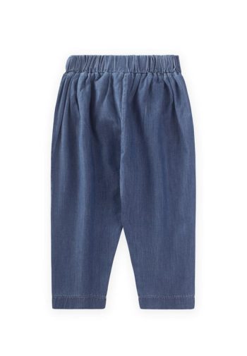 Carrot Cut Denim Pants for Ages 0-5 Blue