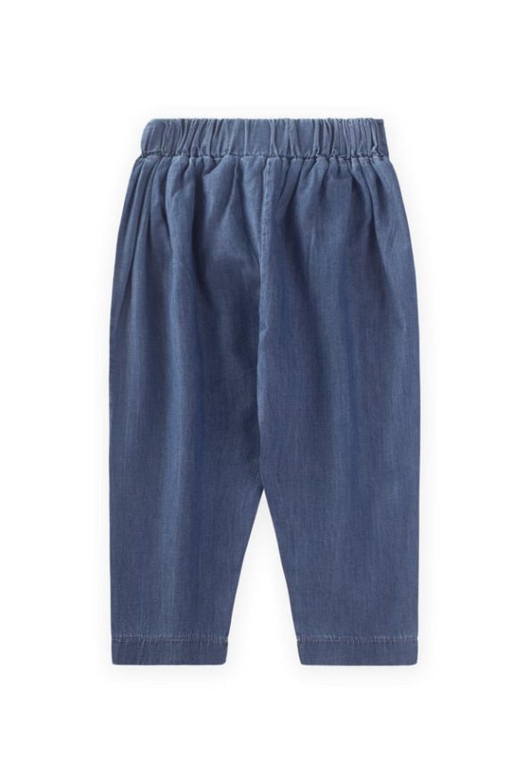 Carrot Cut Denim Pants for Ages 0-5 Blue