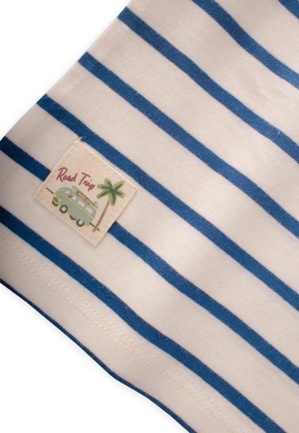 Striped Shorts Set for Ages 1-7 in Indigo Blue
