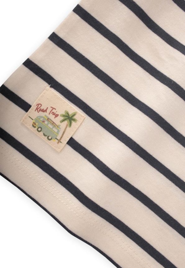 Striped Short Set for Ages 1-7 in Anthracite