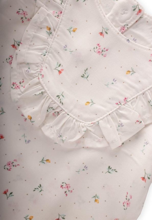 Floral Printed Baby Set 0-3 Years Cream