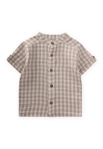 Checked Pattern Shirt for Ages 1-8 in Mink