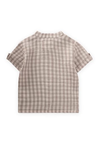 Checked Pattern Shirt for Ages 1-8 in Mink