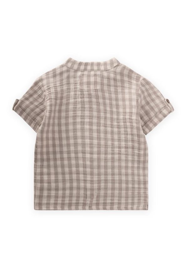 Checked Pattern Shirt for Ages 1-8 in Mink