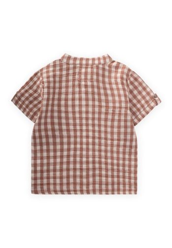 Checkered Shirt for Ages 1-8 in Coffee Brown
