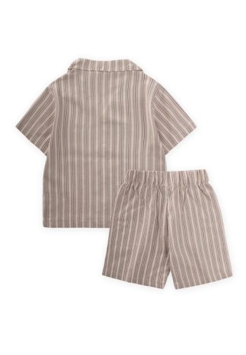 Waffle Shirt and Capri Set Beige for Ages 2-10