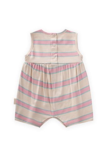 Wide Striped Jumpsuit for 0-3 Years in Pink and Blue