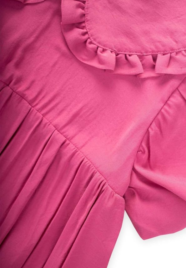 Collared Modal Dress for Ages 2-10 in Fuchsia