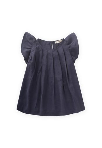Navy Blue Pilikaşe Blouse for Ages 2-8
