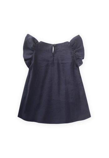 Navy Blue Pilikaşe Blouse for Ages 2-8
