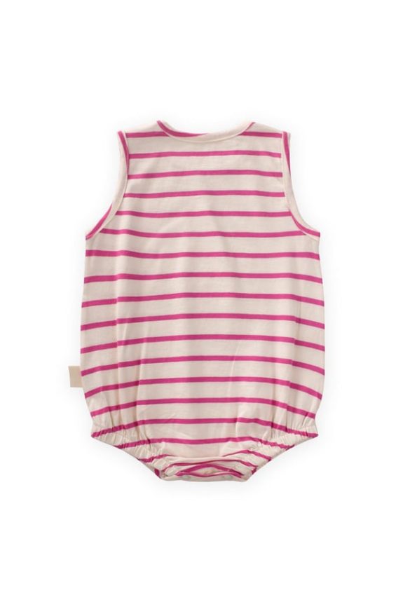Striped Bodysuit for Ages 0-3 in Fuchsia
