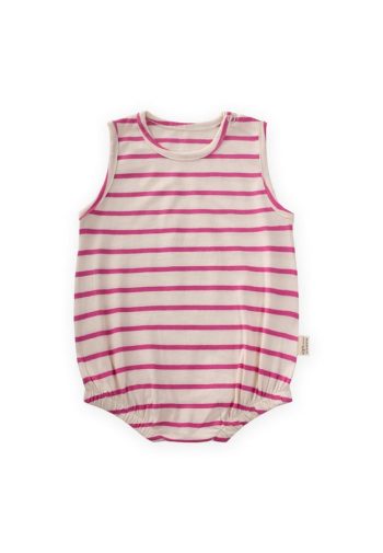 Striped Bodysuit for Ages 0-3 in Fuchsia