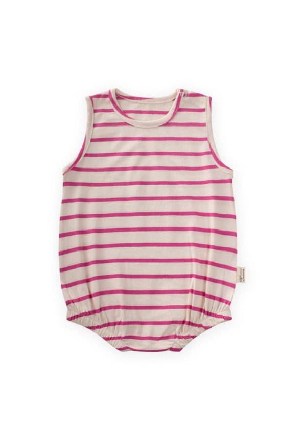 Striped Bodysuit for Ages 0-3 in Fuchsia