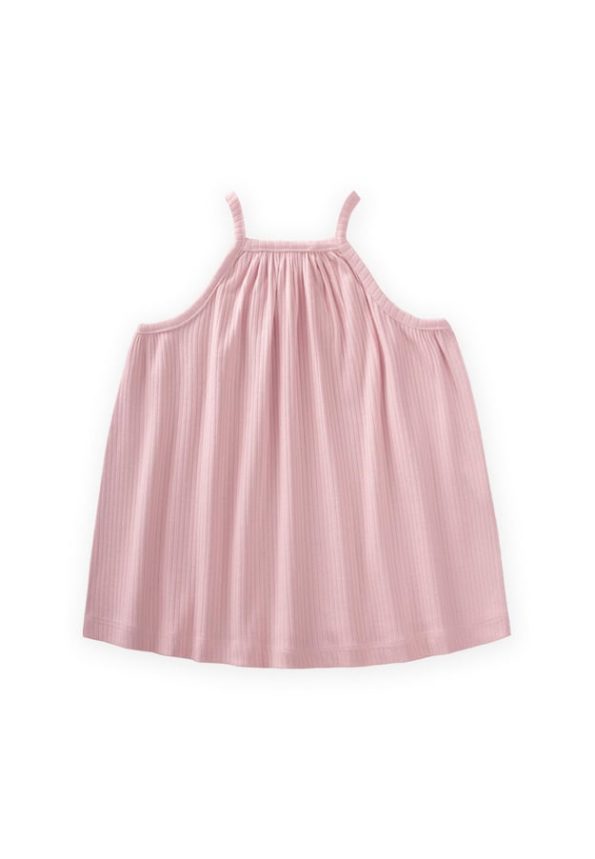 Strappy Dress for Ages 1-7 in Powder Pink