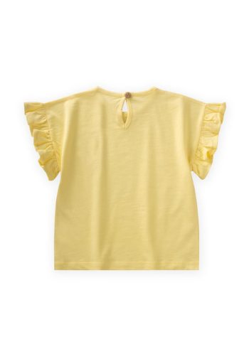 Lily Appliqué Girl's T-Shirt 1-7 Years Yellow