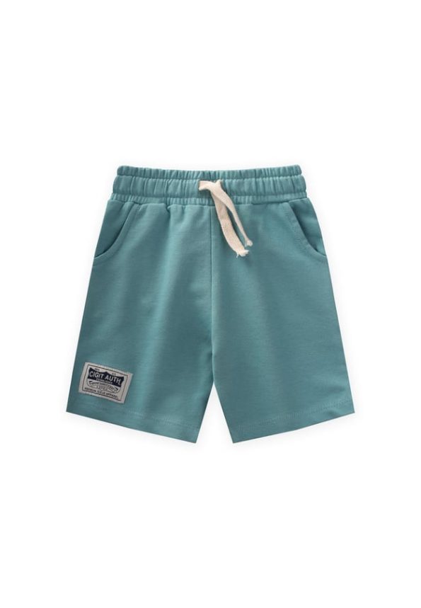 Label Detailed Capri Pants 1-10 Years Turquoise