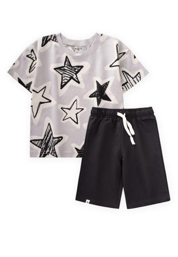 Patterned Basic Capri Set for Ages 2-10