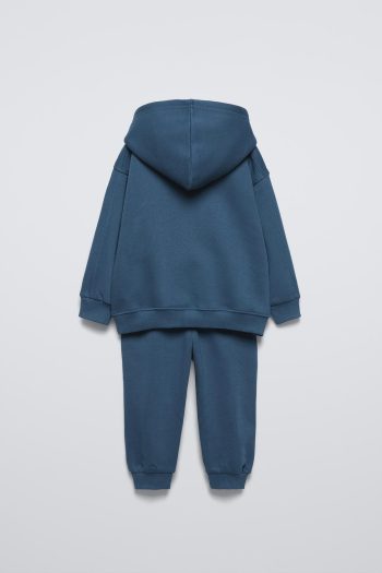 Boys' Cotton Navy 'Dare to Explore' Sweatshirt and Jogger Set - Hooded