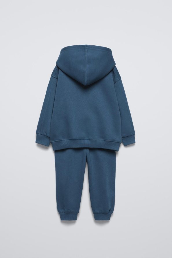 Boys' Cotton Navy 'Dare to Explore' Sweatshirt and Jogger Set - Hooded