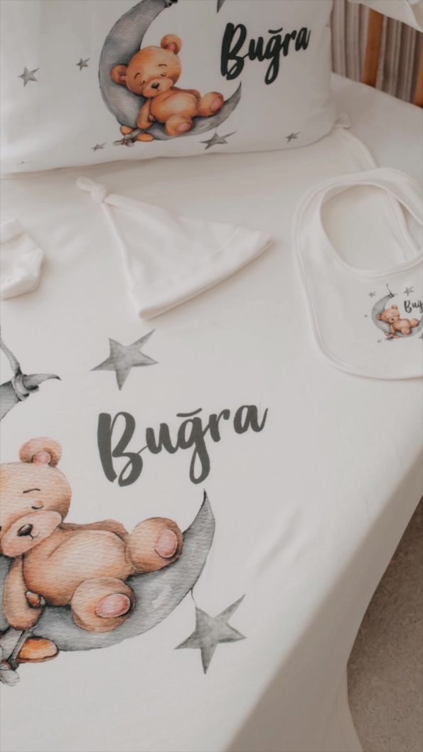 Lilabio 100% Organic Personalized Baby Hospital Exit Balloons Set