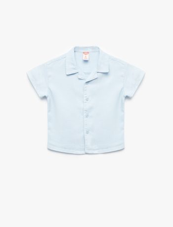 Boys' Classic Collar Short Sleeve Button-Up Shirt