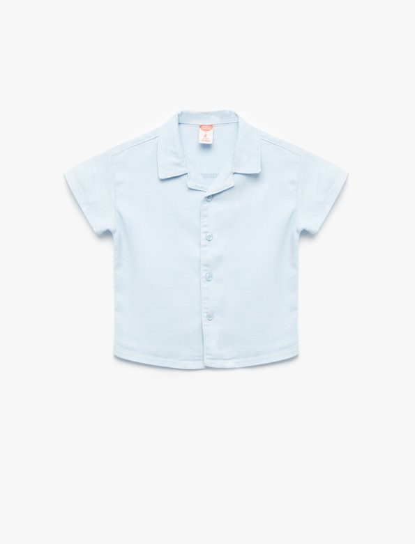 Boys' Classic Collar Short Sleeve Button-Up Shirt