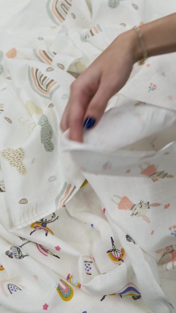Bondberro Multi-Purpose Muslin Cloth & Blanket 3-Piece Set 100% Cotton Oeko-Tex Certified 80x80 Cm