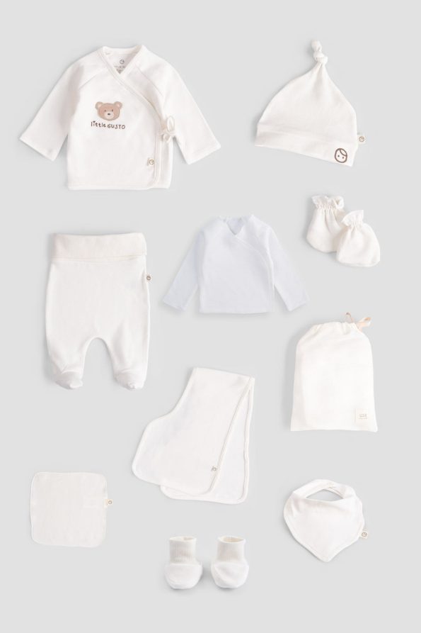 Organic Cotton 10-Piece Ecru Hospital Set