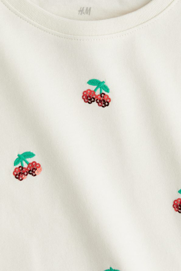 T-Shirt with Motif Details