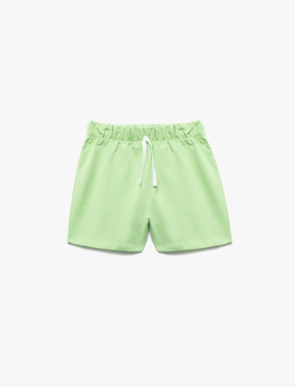 Girls' Cotton Basic Multicolor Elastic Waist 2-Pack Shorts Set