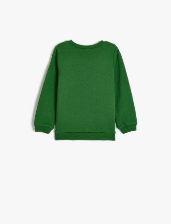 Boys' Dinosaur Print Long Sleeve Cotton Sweatshirt