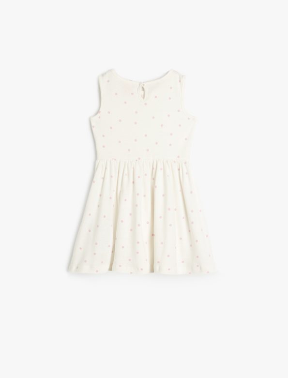 Cotton Sleeveless Polka Dot Dress Set for Baby Girls