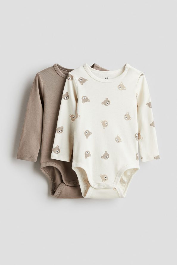 Set of 2 Long Sleeve Bodysuits