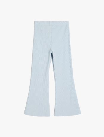 Girls' Basic Elastic Waist Flared Pants