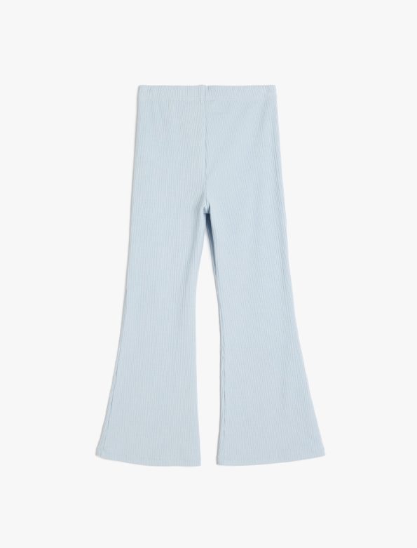 Girls' Basic Elastic Waist Flared Pants