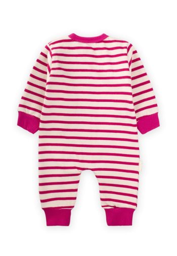Striped Knit Romper 0-3 Years Fuchsia