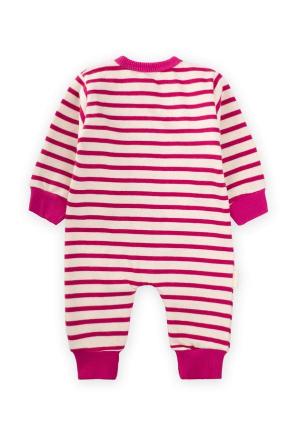 Striped Knit Romper 0-3 Years Fuchsia