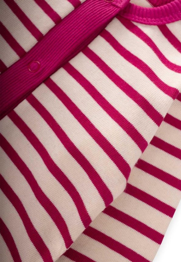 Striped Knit Romper 0-3 Years Fuchsia