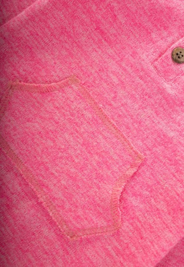 Melange Hooded Jumpsuit for Ages 0-3 in Pink Melange