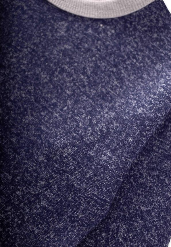 Contrast Detail Fleece Sweatshirt for Ages 1-5 Navy Blue