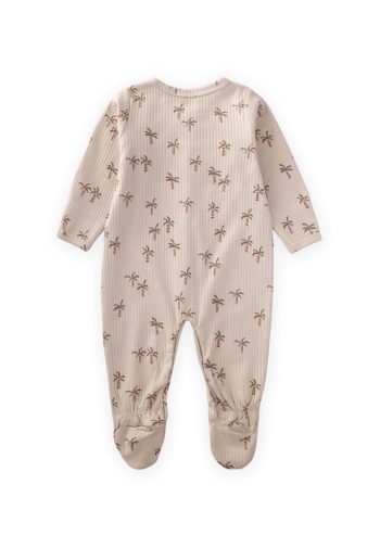 Baby Footed Bodysuit with Gloves - Palm Pattern 0-9 Months