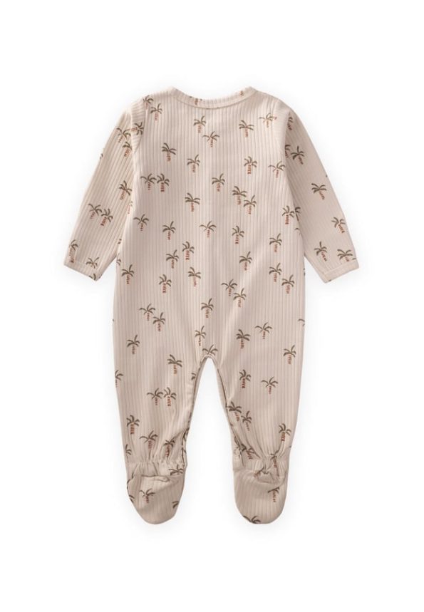 Baby Footed Bodysuit with Gloves - Palm Pattern 0-9 Months