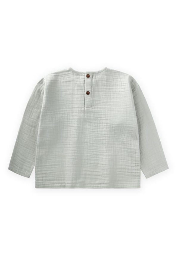 Organic Triangular Panel Seasonal Sweatshirt 2-10 Years Mint Green