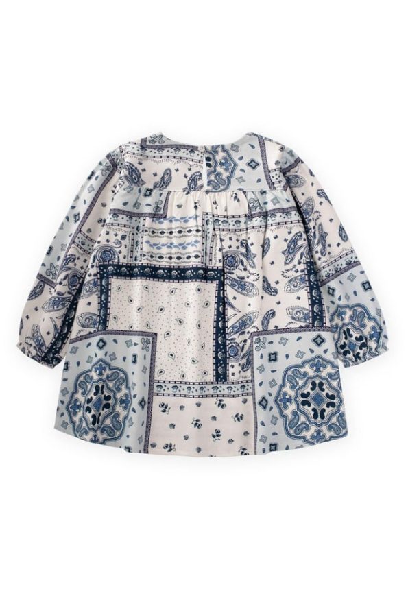 Patterned Dress for Ages 2-6 with Shawl Design