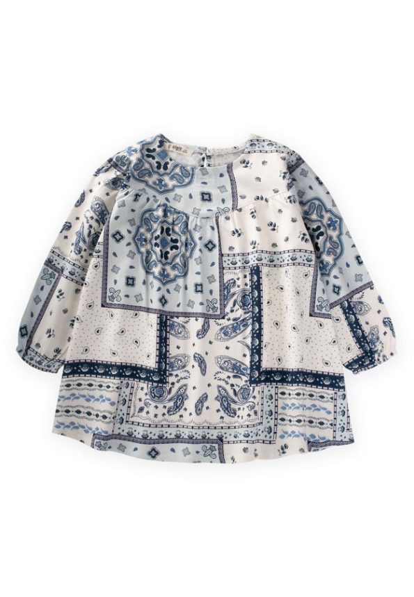 Patterned Dress for Ages 2-6 with Shawl Design