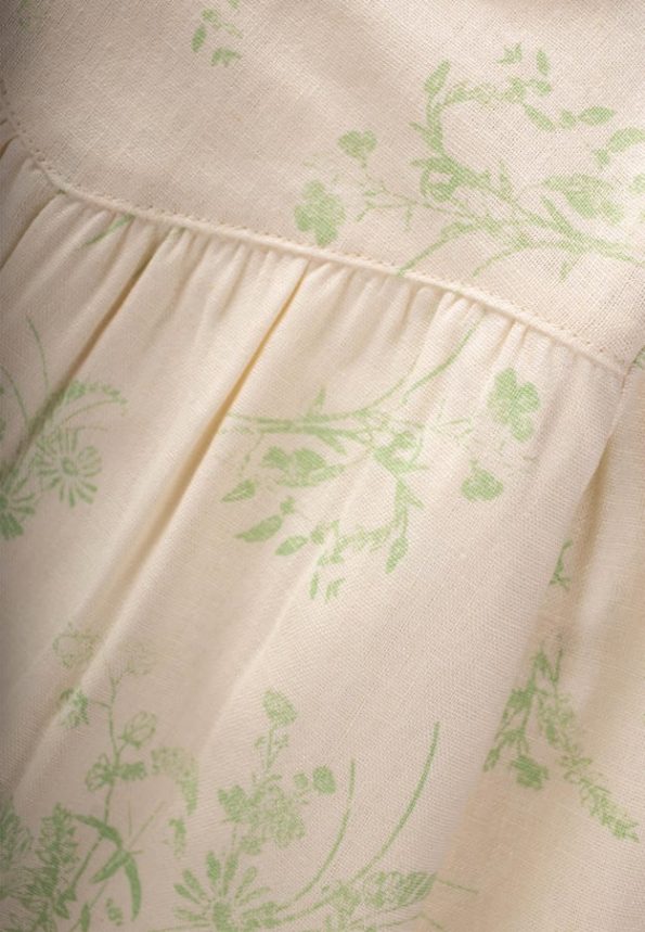 Flower Pattern Dress for Ages 2-6 in Green
