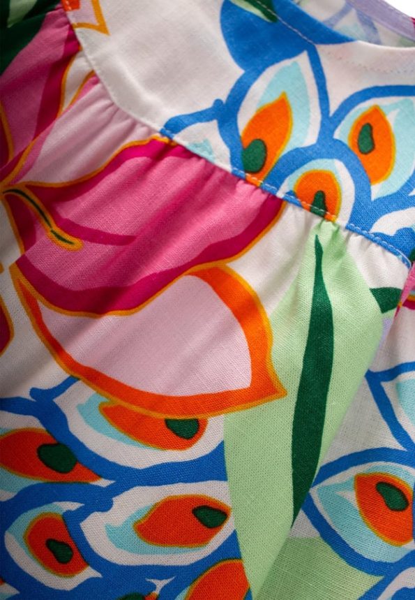 Patterned Dress for Ages 2-6 Multicolour Floral Print
